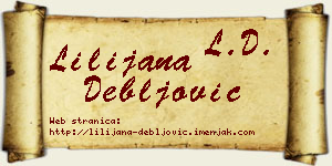 Lilijana Debljović vizit kartica